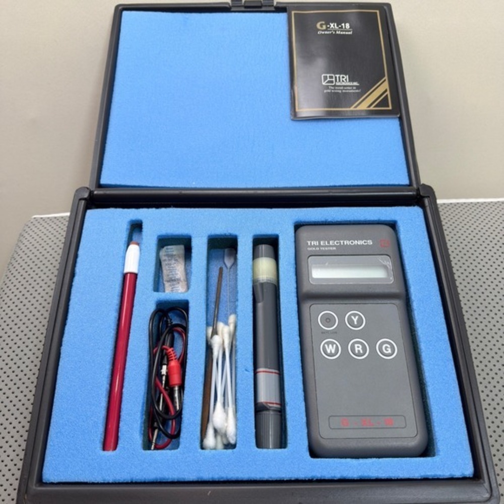 TRI Electronics G-XL-18 Gold Tester Digital Purity Kit Grey Solid USA